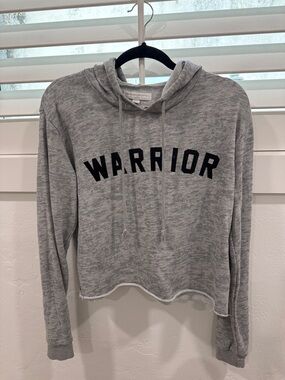 Spiritual Gangster Gray 'Warrior' Cropped Hoodie